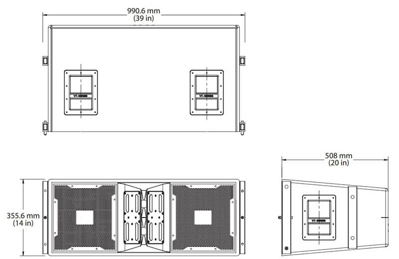 Kích thước loa Array Aplus 4888
