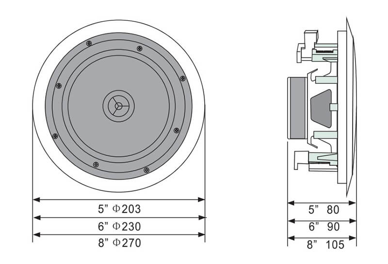Loa âm trần nghe nhạc hay Aplus A-406A