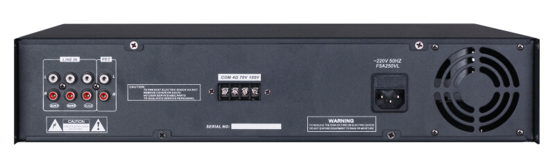 Mặt sau của Amply liền Mixer  AP-60