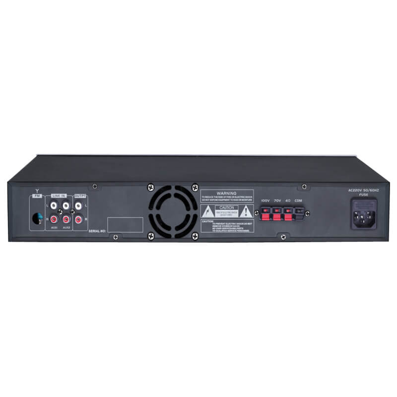 Mặt sau của Amply liền Mixer Aplus AS-60