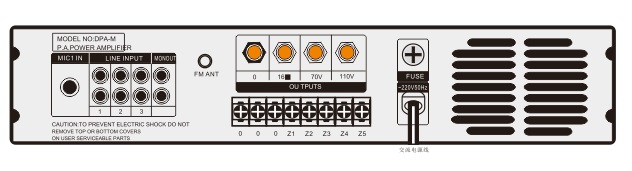 Mặt sau Amply APlus AP-2060