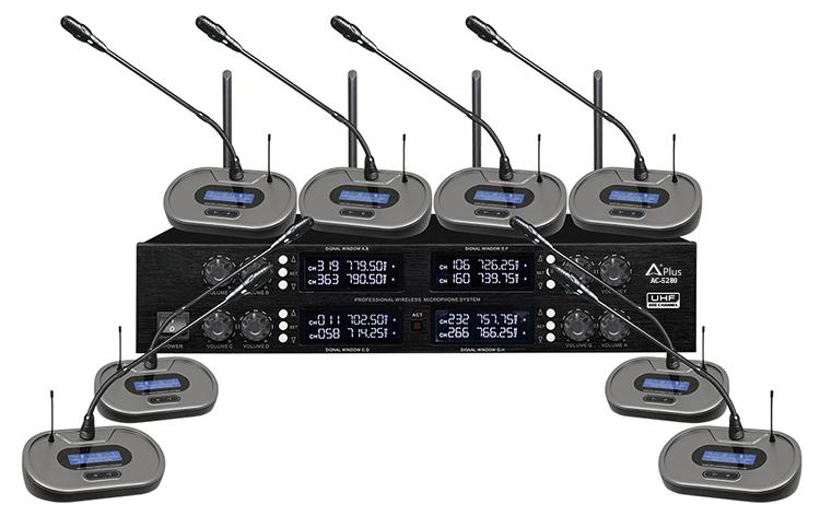 Micro cổ ngỗng không dây 8 kênh Aplus AC-5280 (8 micro)